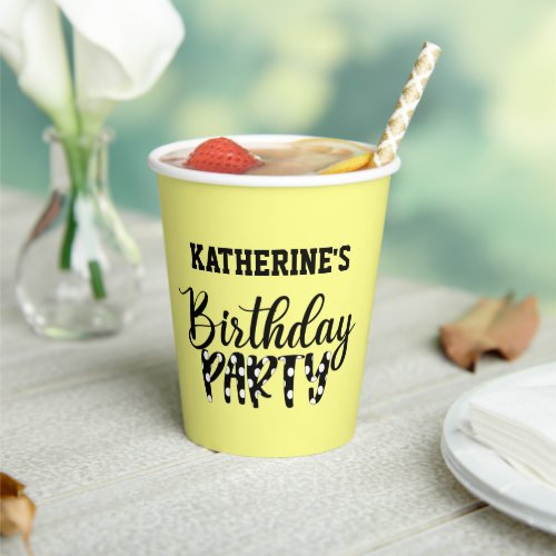Girl Birthday Party  Paper Cups