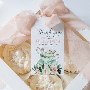 Girl Birthday Party Tea Party Favor Tag