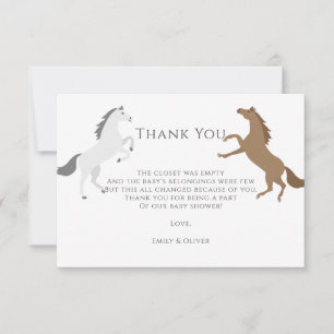 Girl Birthday Rodeo Cowgirl Thank You Card