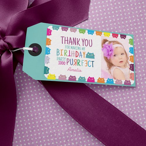 Girl Birthday Thank You Favor Tag