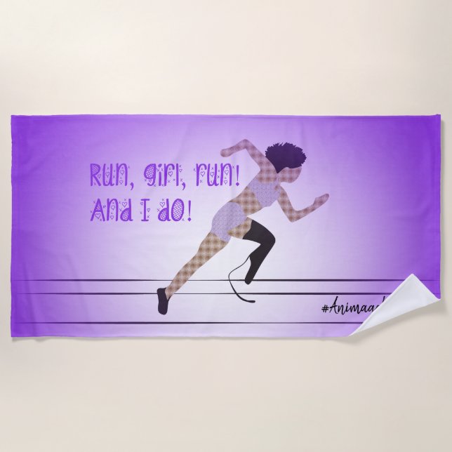 Girl Blade Runner Beach Towel (Front)