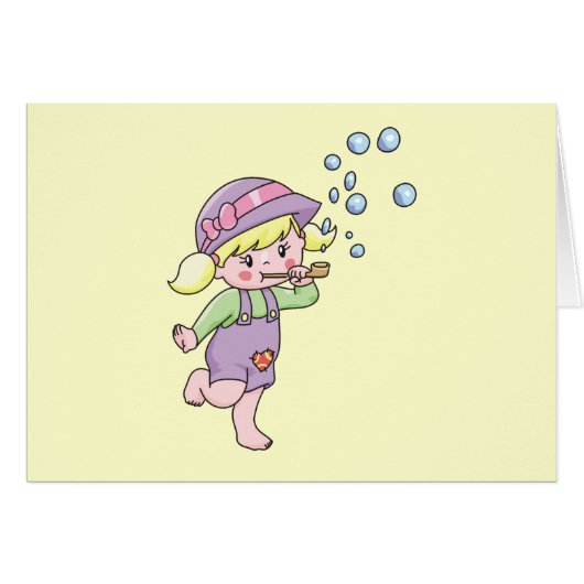 Girl Blowing Bubbles Tshirts and Gifts (Front Horizontal)