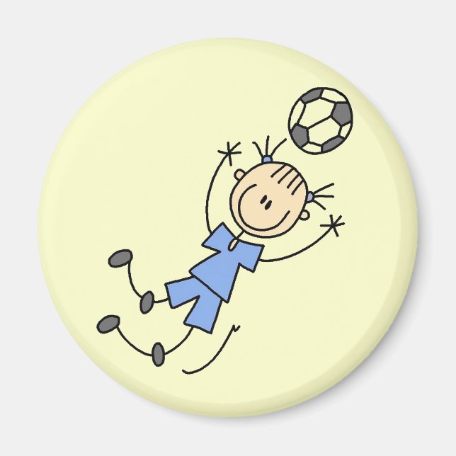 Girl Blue Soccer Uniform Tshirts and Gifts Magnet (Front)