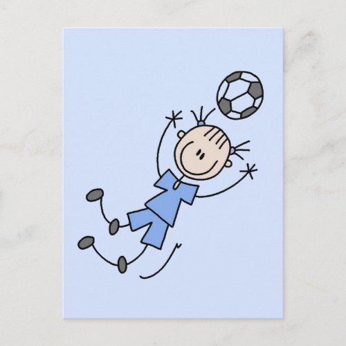 Girl Blue Soccer Uniform Tshirts and Gifts Postcard