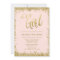 Girl Blush Pink Faux Gold Glitter Baby Shower