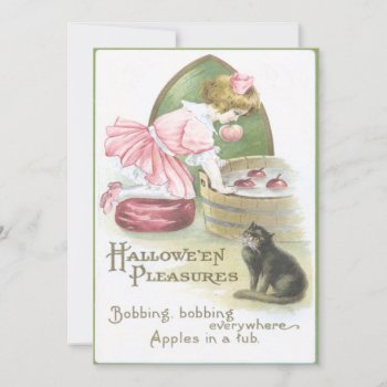 Girl Bobbing For Apples Black Cat by kinhinputainwelte at Zazzle