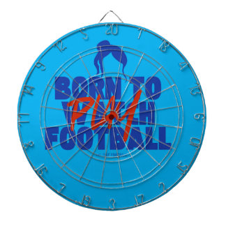 Girl Born to Play Football Dart Board