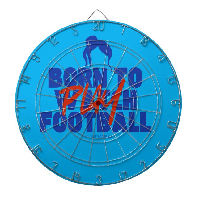 Girl Born to Play Football Dart Board (Front)