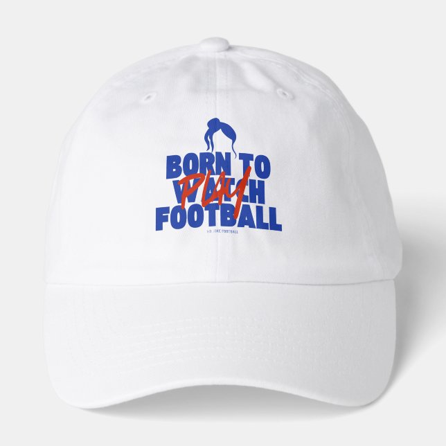 Girl Born to Play Football Hat (Front)