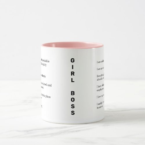 Girl Boss Affirmations LOA Coffee Mug 11oz
