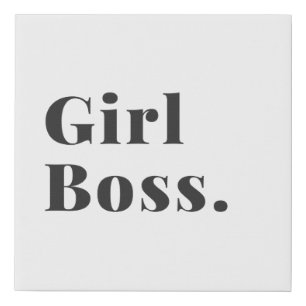 Girl Boss Babe Small Business Owner Faux Canvas Print