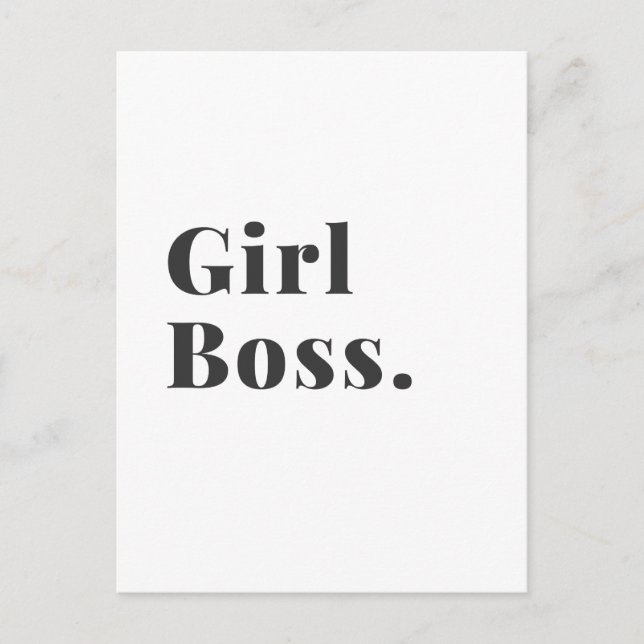 Girl Boss Babe Small Business Owner Postcard (Front)