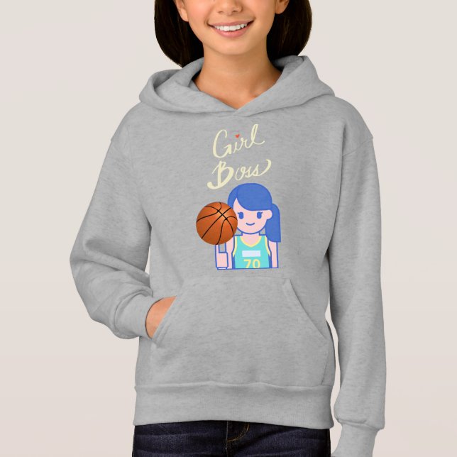 Girl Boss Basketball   Hoodie (Front)