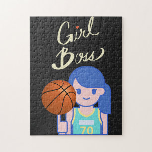 Girl Boss Basketball Jigsaw Puzzle