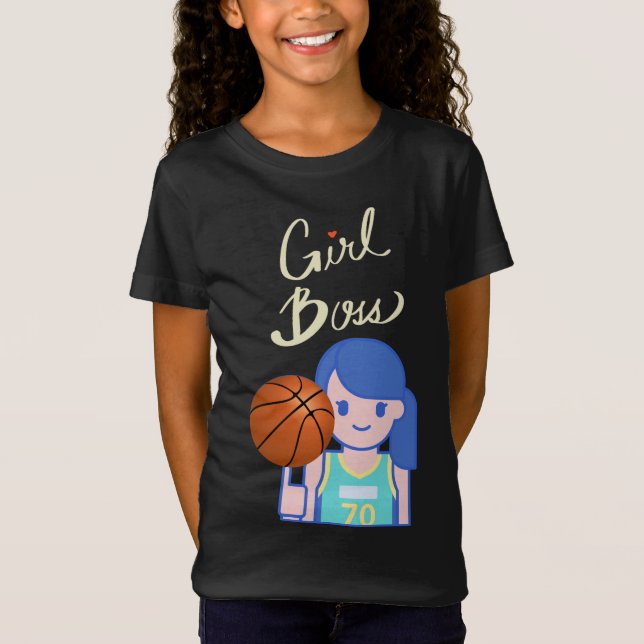 Girl Boss Basketball  T-Shirt (Front)