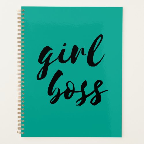 Girl boss black font planner