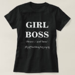 Girl Boss Blk T-shirt at Zazzle