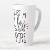 Girl Boss Building Her Empire Add Name Date Latte Mug (Right Angle)