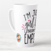 Girl Boss Building Her Empire Add Name Date Latte Mug (Left Angle)