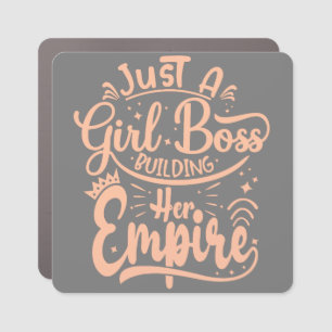 Girl Boss Building Her Empire   Car Magnet