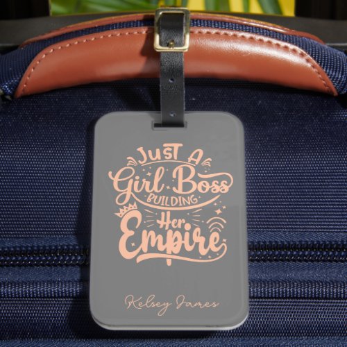 Girl Boss Building Her Empire Personalized  Luggage Tag