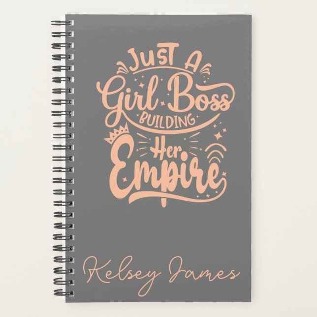 Girl Boss Building Her Empire Personalized    Planner (Front)