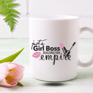 Girl Boss building her Empire - Pink Lipstick Coffee Mug
