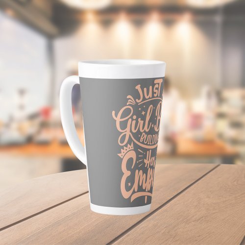 Girl Boss Building Her Empire Word Art  Latte Mug