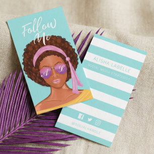 Girl Boss Content Creator Social Media Influencer  Business Card