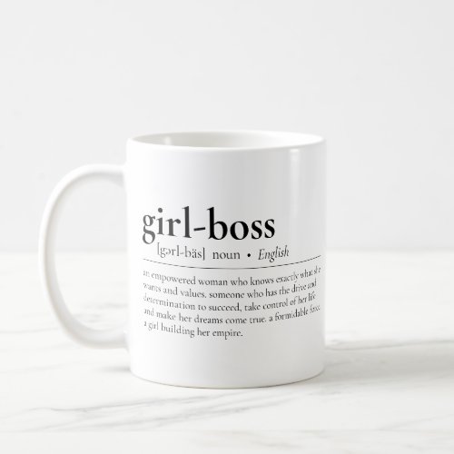 Girl_Boss Definition Modern Girl Boss Office  Coffee Mug