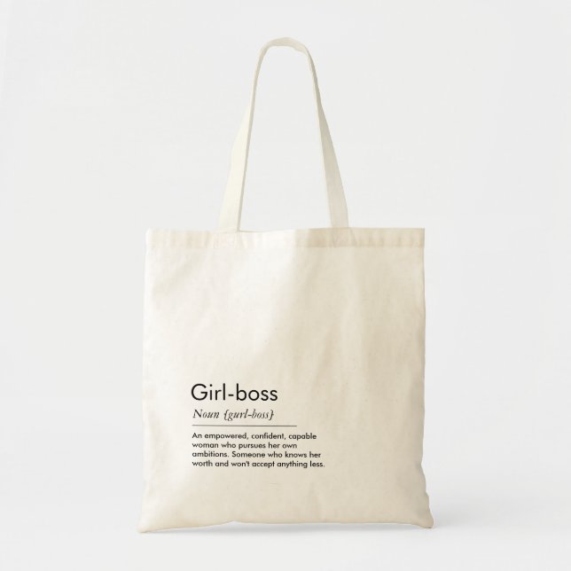 Girl Boss Definition Tote  Bag (Front)