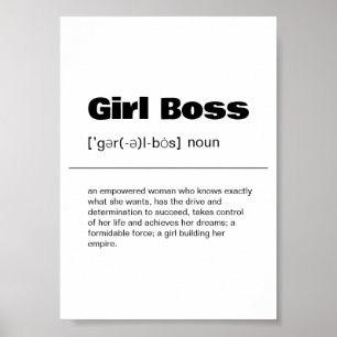 Girl Boss Definition Wall Art Print