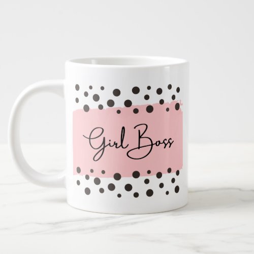 girl boss design giant coffee mug