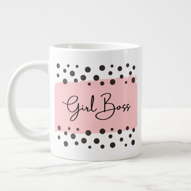 girl boss design giant coffee mug (Left)