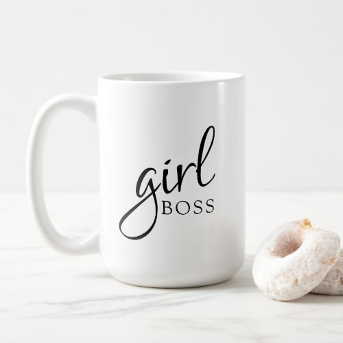 Girl Boss Elegant Black And White Coffee Mug