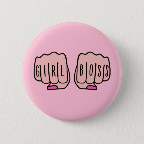 Girl boss female hands button