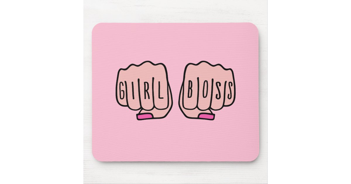Girl boss female hands mouse pad | Zazzle