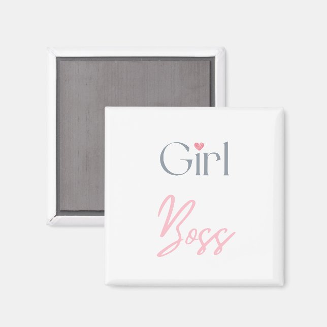 Girl Boss Feminine Entrepreneur Motivation Office Magnet (Front/Back)