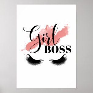 Girl Boss - Geschenk für die Chefin - Office Deko Poster