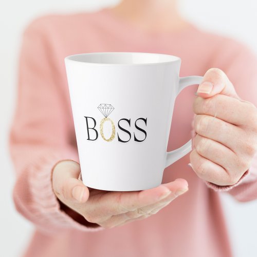 Girl Boss  Girly Coffee Mug  Black and white mug