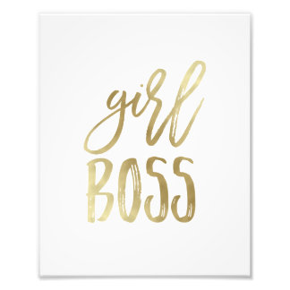 Girl Boss | Gold Art Print
