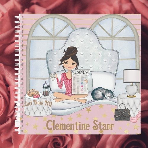 Girl Boss HQ New Day Morning Pink Planner Notebook