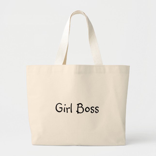 Girl Boss Large Tote Bag (Front)