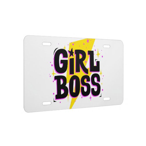 Girl Boss License Plate