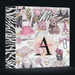 Girl Boss Luxury Illustration Personalized 3 Ring Binder<br><div class="desc">Girl Boss Luxury Illustration Personalized design. If you need to move flowers on Front letter go to personalize further and move flowers as you need them. Matching products can be found in Girl Boss Collection.</div>