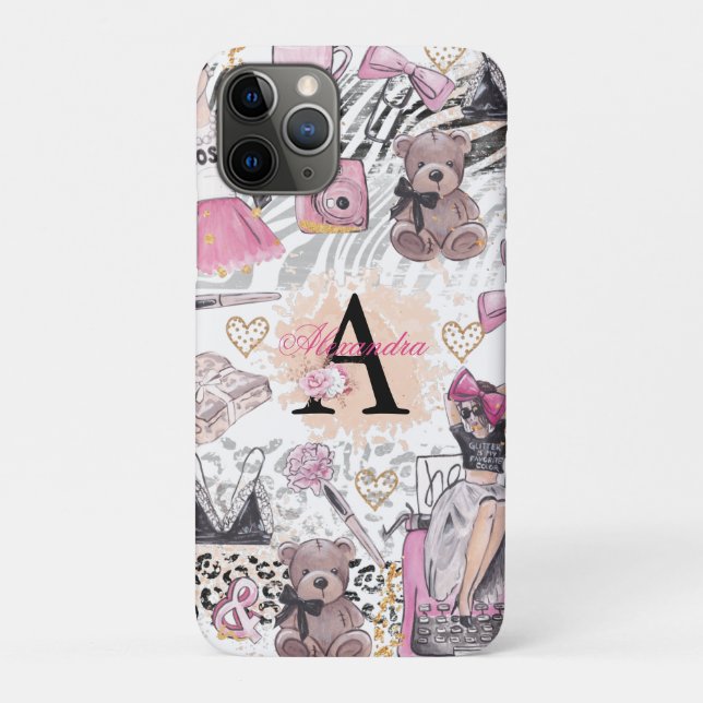 Girl Boss Luxury Personalized Case-Mate iPhone Case (Back)