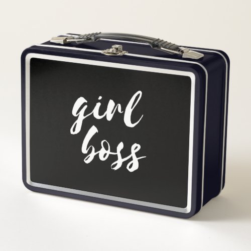 Girl boss metal lunch box