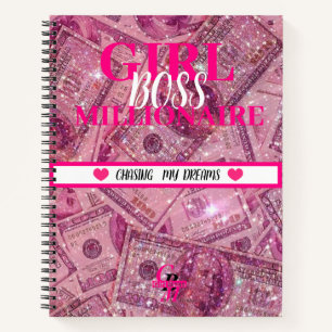 GIRL BOSS MILLIONAIRE, CHASING MY DREAMS NOTEBOOK