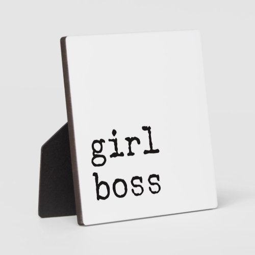 Girl Boss Motivational Office Desk Sign  Plaque