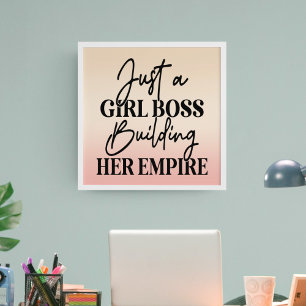 Girl Boss Motivational Office Poster